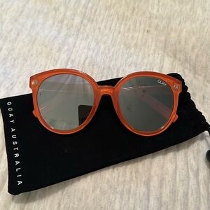 Quay Women's High Tea Mirrored Round Sunglasses, 53mm